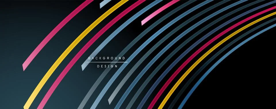 Abstract colorful lines vector background. Internet, big data and technology Stock Illustration