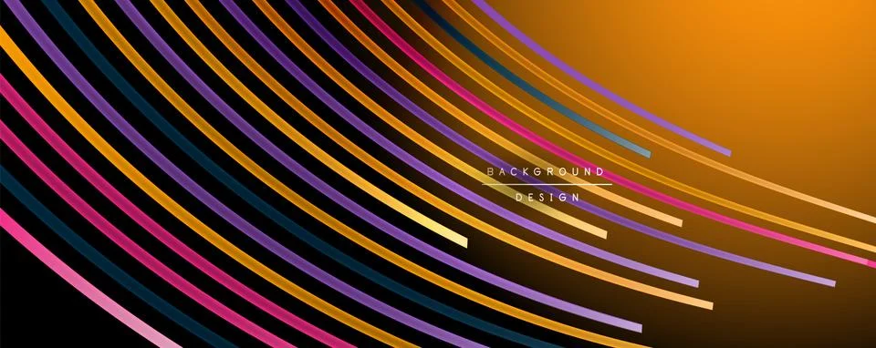 Abstract colorful lines vector background. Internet, big data and technology Stockillustratie