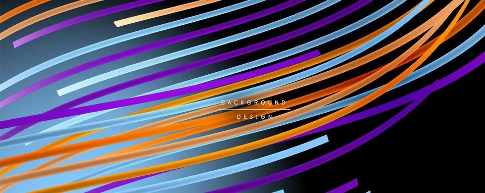 Abstract colorful lines vector background. Internet, big data and technology Stock Illustration