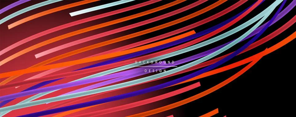 Abstract colorful lines vector background. Internet, big data and technology イラスト素材