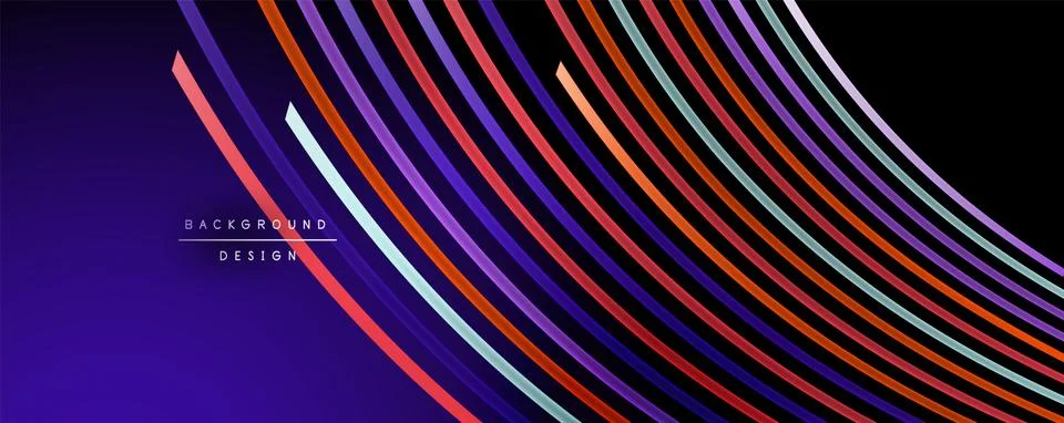 Abstract colorful lines vector background. Internet, big data and technology Stockillustratie