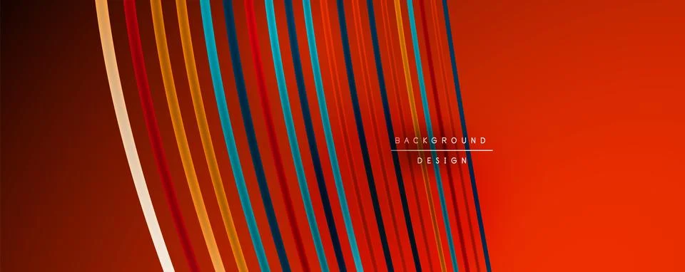 Abstract colorful lines vector background. Internet, big data and technology Illustrazione stock