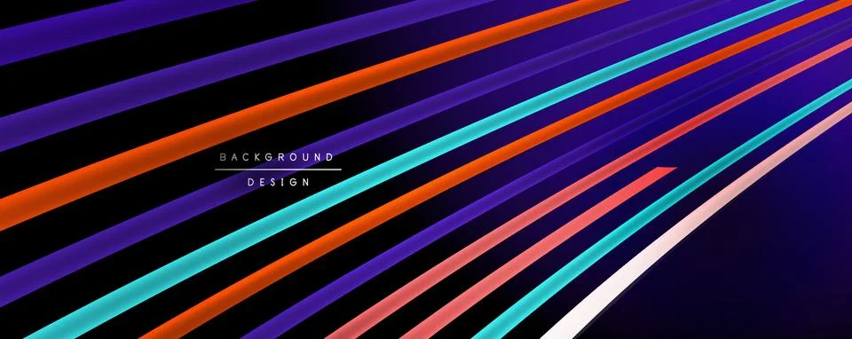 Abstract colorful lines vector background. Internet, big data and technology Stockillustratie