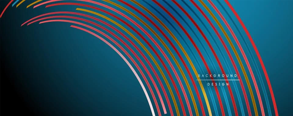 Abstract colorful lines vector background. Internet, big data and technology Stock Illustration