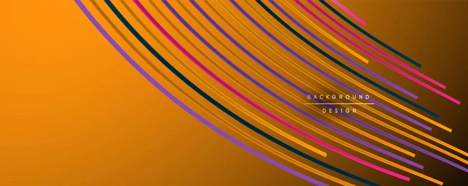 Abstract colorful lines vector background. Internet, big data and technology Illustrazione stock