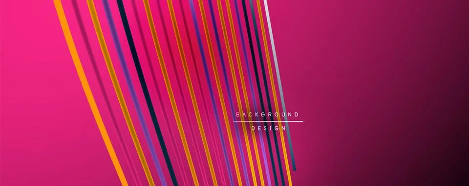 Abstract colorful lines vector background. Internet, big data and technology Stock Illustration