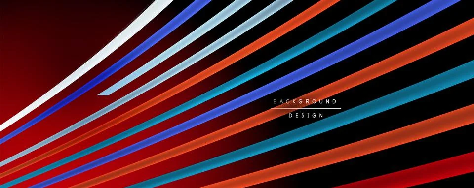 Abstract colorful lines vector background. Internet, big data and technology Stock Illustration