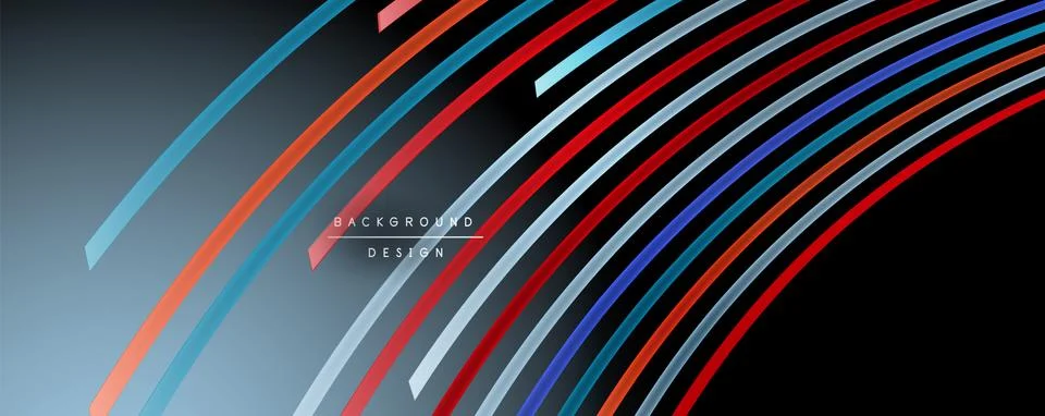 Abstract colorful lines vector background. Internet, big data and technology Stock Illustration