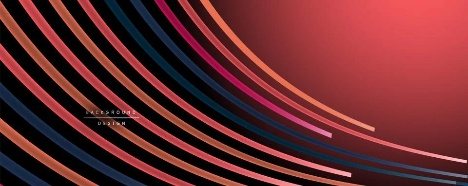 Abstract colorful lines vector background. Internet, big data and technology Stock Illustration