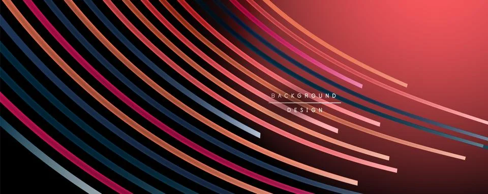 Abstract colorful lines vector background. Internet, big data and technology Stock Illustration