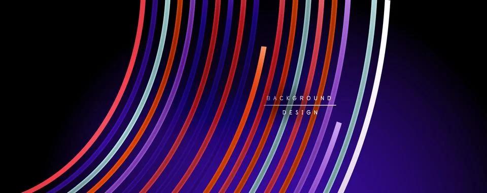 Abstract colorful lines vector background. Internet, big data and technology Stock Illustration
