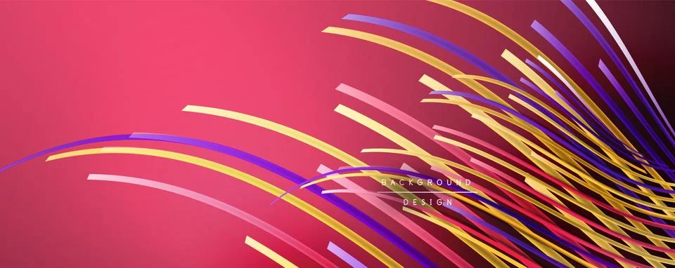 Abstract colorful lines vector background. Internet, big data and technology Stock Illustration