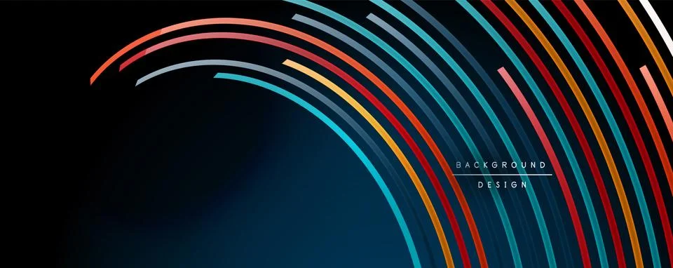 Abstract colorful lines vector background. Internet, big data and technology Stock Illustration