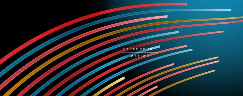 Abstract colorful lines vector background. Internet, big data and technology Stock Illustration