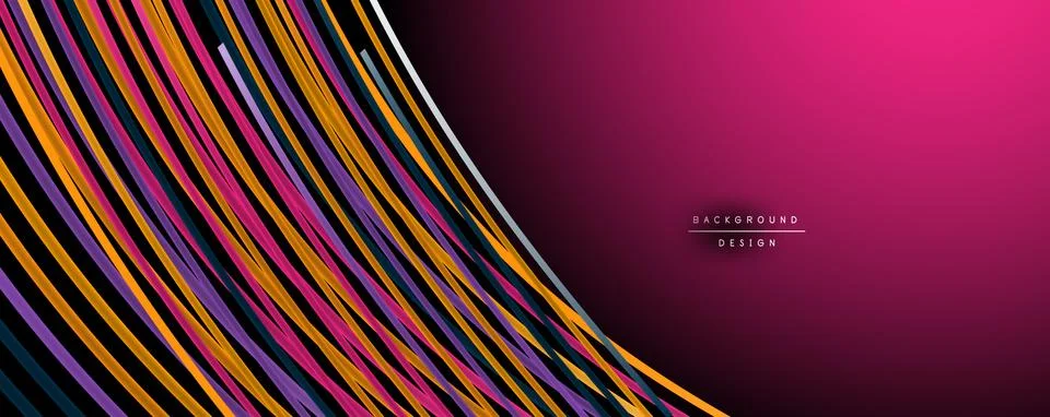Abstract colorful lines vector background. Internet, big data and technology Stock Illustration