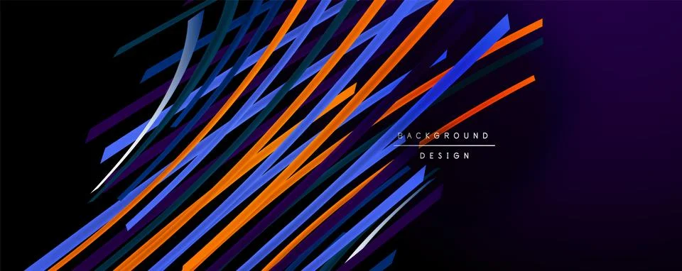 Abstract colorful lines vector background. Internet, big data and technology Stock Illustration