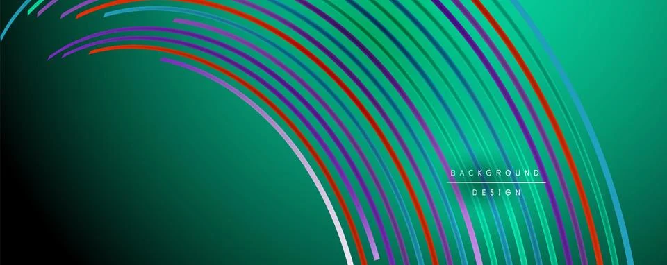 Abstract colorful lines vector background. Internet, big data and technology Stock Illustration