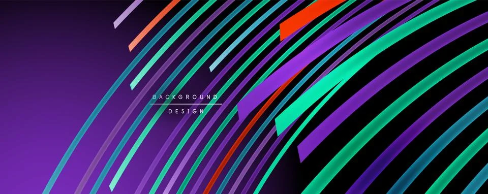 Abstract colorful lines vector background. Internet, big data and technology Stock Illustration