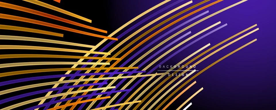 Abstract colorful lines vector background. Internet, big data and technology Stock Illustration