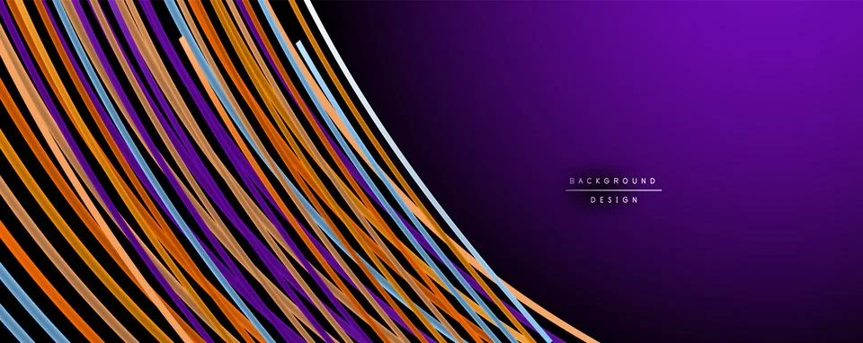 Abstract colorful lines vector background. Internet, big data and technology Stock Illustration