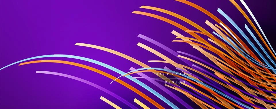 Abstract colorful lines vector background. Internet, big data and technology Illustrazione stock