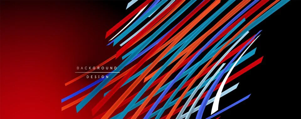 Abstract colorful lines vector background. Internet, big data and technology Stock Illustration