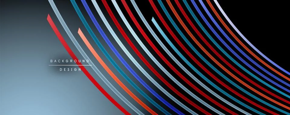 Abstract colorful lines vector background. Internet, big data and technology 스톡 일러스트