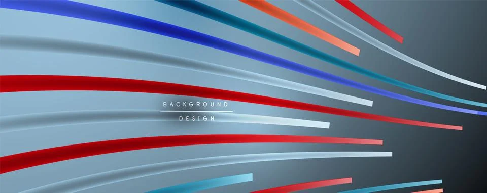 Abstract colorful lines vector background. Internet, big data and technology Illustrazione stock