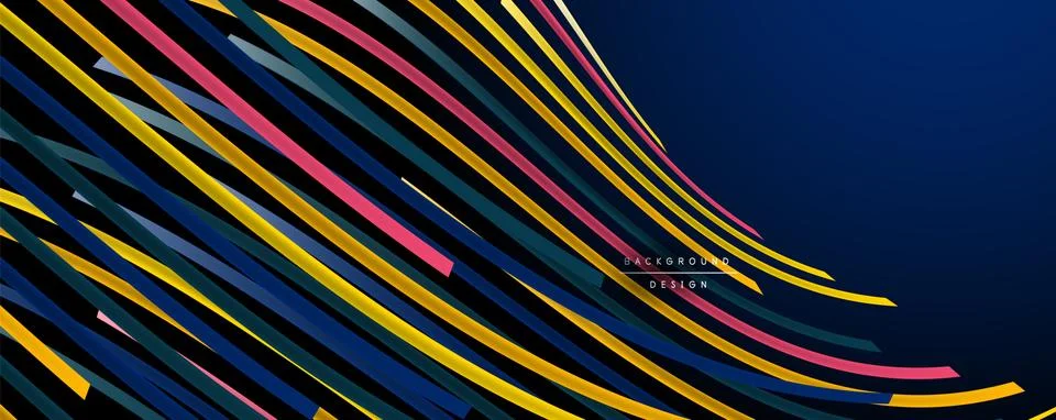 Abstract colorful lines vector background. Internet, big data and technology 스톡 일러스트