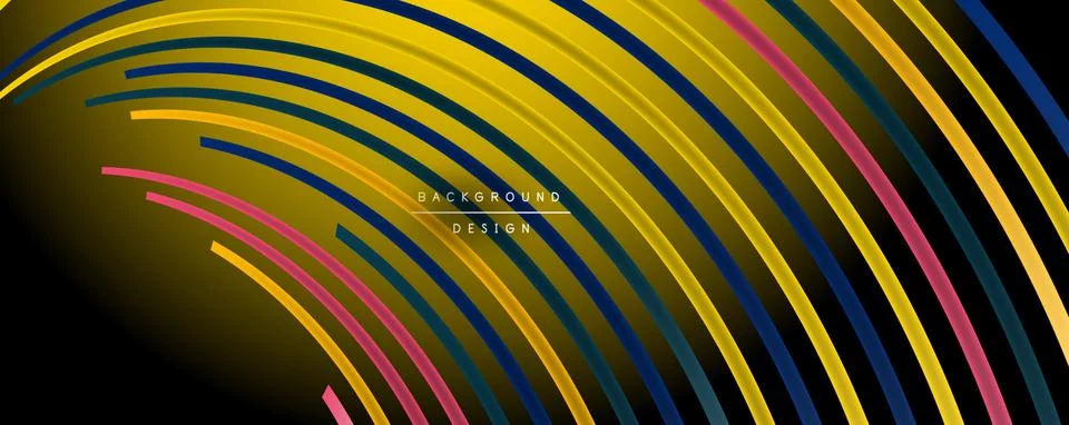 Abstract colorful lines vector background. Internet, big data and technology イラスト素材