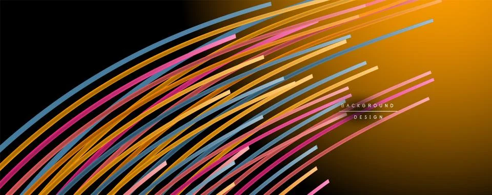 Abstract colorful lines vector background. Internet, big data and technology Stock Illustration