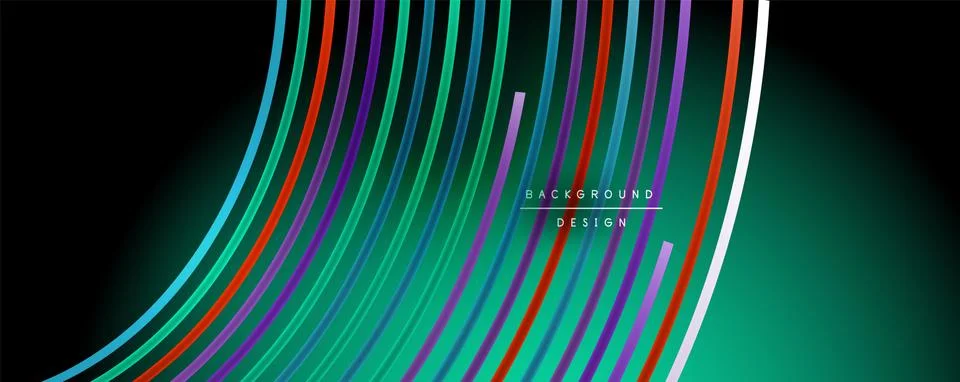 Abstract colorful lines vector background. Internet, big data and technology Stock Illustration