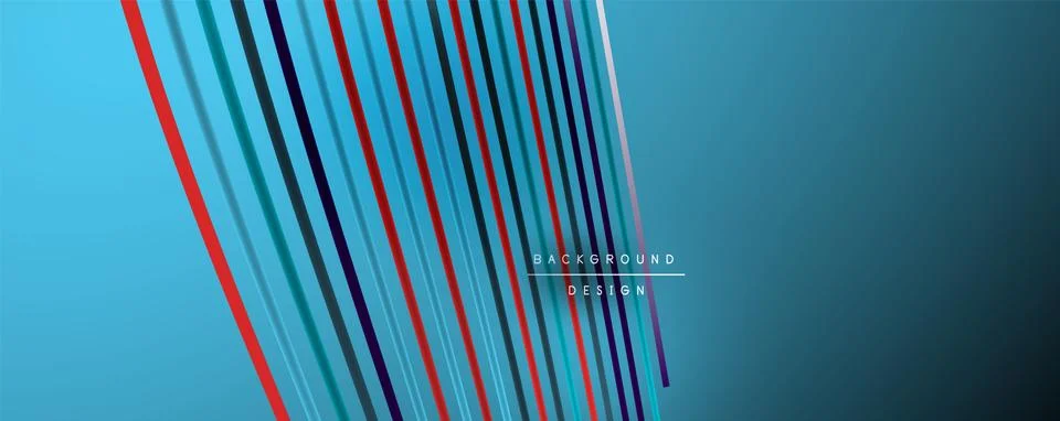 Abstract colorful lines vector background. Internet, big data and technology Stock Illustration