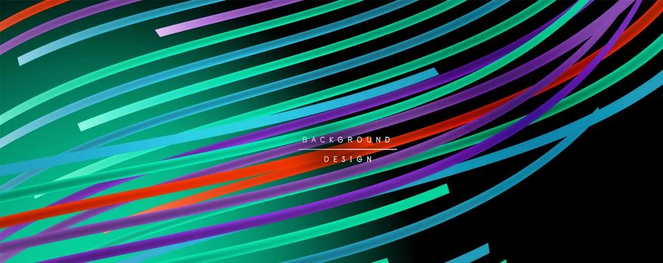 Abstract colorful lines vector background. Internet, big data and technology イラスト素材