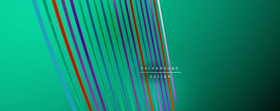 Abstract colorful lines vector background. Internet, big data and technology Stock Illustration