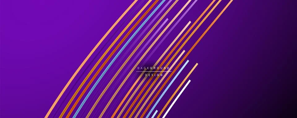Abstract colorful lines vector background. Internet, big data and technology Stock Illustration