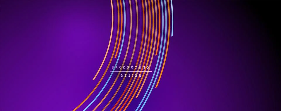 Abstract colorful lines vector background. Internet, big data and technology Stock Illustration