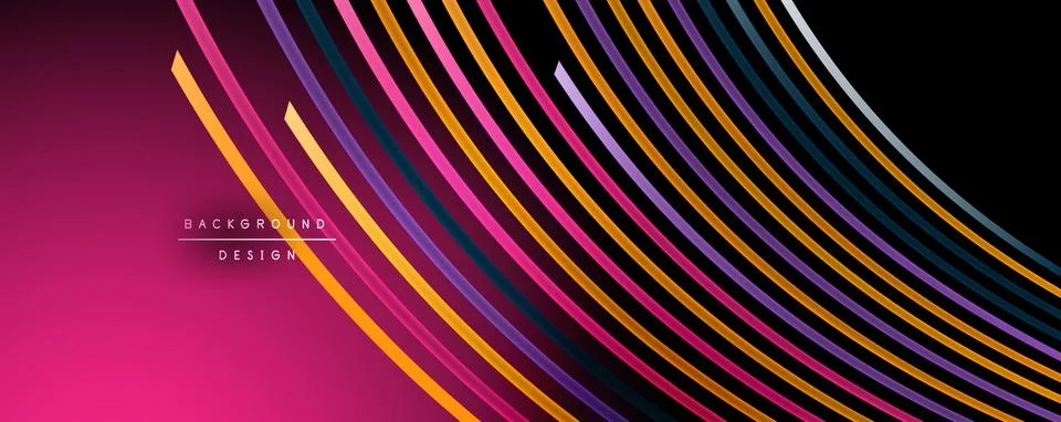 Abstract colorful lines vector background. Internet, big data and technology イラスト素材
