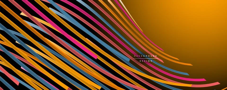 Abstract colorful lines vector background. Internet, big data and technology イラスト素材