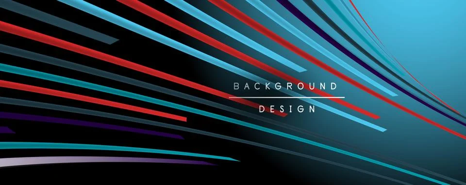 Abstract colorful lines vector background. Internet, big data and technology Stock Illustration