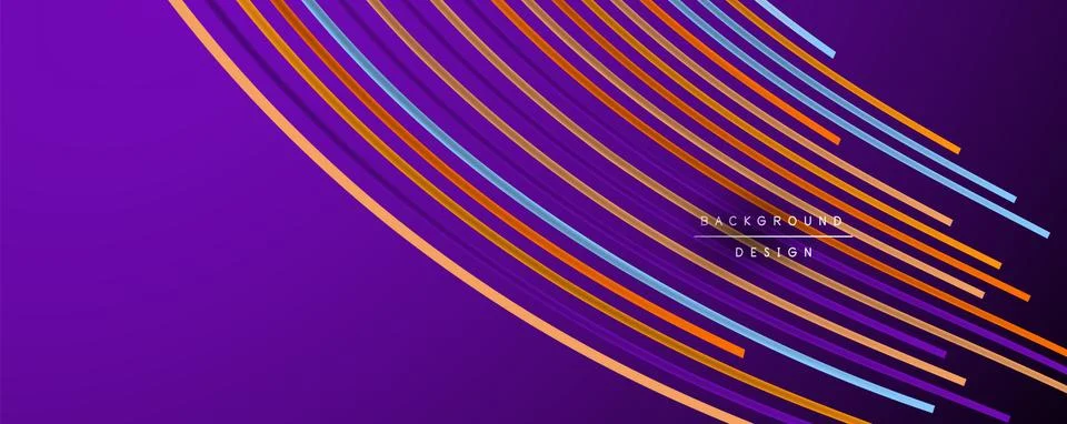 Abstract colorful lines vector background. Internet, big data and technology Stock Illustration