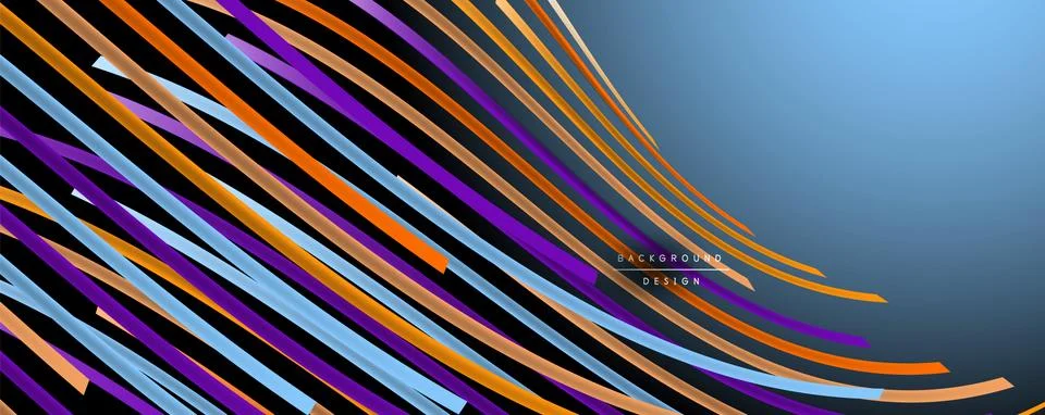 Abstract colorful lines vector background. Internet, big data and technology Stock Illustration