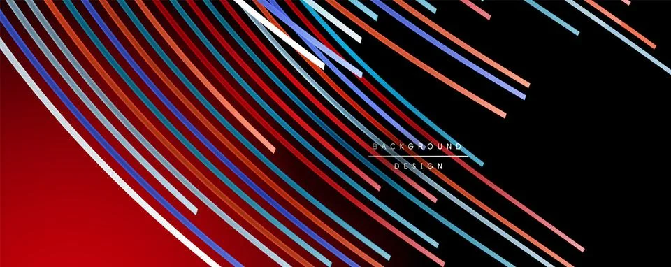 Abstract colorful lines vector background. Internet, big data and technology Stockillustratie