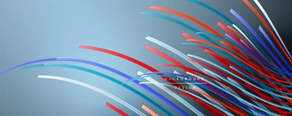 Abstract colorful lines vector background. Internet, big data and technology Stock Illustration