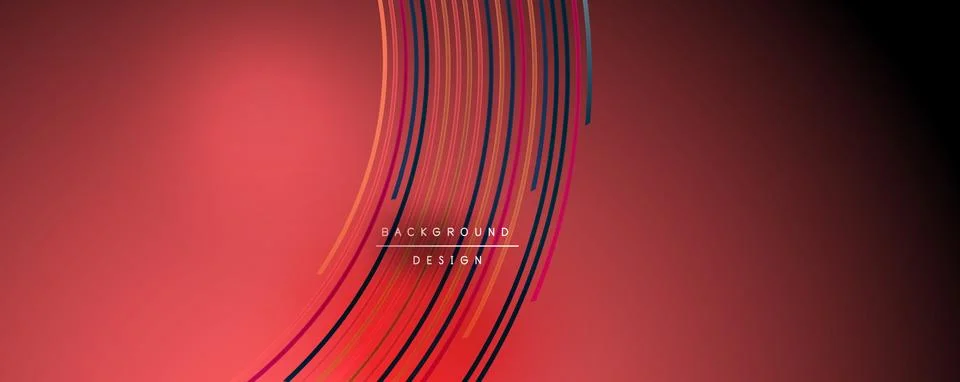 Abstract colorful lines vector background. Internet, big data and technology Stock Illustration