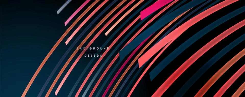 Abstract colorful lines vector background. Internet, big data and technology Stock Illustration