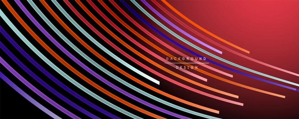 Abstract colorful lines vector background. Internet, big data and technology Stockillustratie