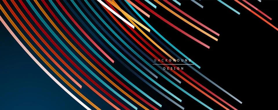 Abstract colorful lines vector background. Internet, big data and technology Stock Illustration