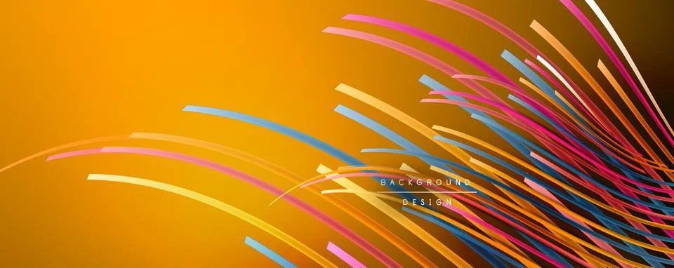 Abstract colorful lines vector background. Internet, big data and technology イラスト素材