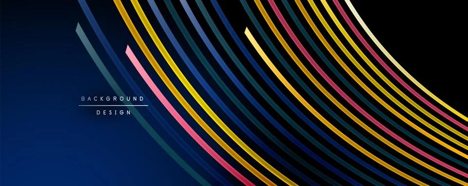 Abstract colorful lines vector background. Internet, big data and technology イラスト素材
